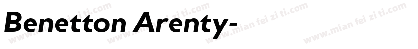 Benetton Arenty字体转换